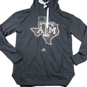 Adidas Texas‎ A&M Aggies Womens S Black Long Sleeve Sports Hooded Sweatshirt NWT